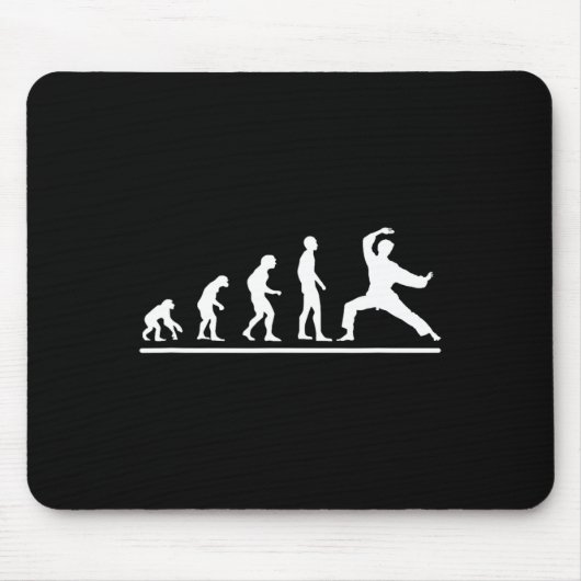 Karate-evolutie Karate-hak Mannen Grappige Karatek Muismat (Voorkant)