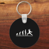 Karate-evolutie Karate Klap Mannen Grappige Karate Sleutelhanger (Voorkant)