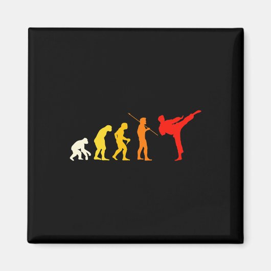 Karate Evolutie Kung Fu Shotokan Cadeau Martial Ar Magneet (Voorkant)