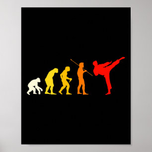 Karate Evolutie Kung Fu Shotokan Cadeau Martial Ar Poster