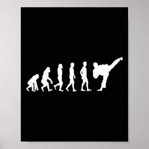 Karate Evolutie Perfect Cadeau Judo Vechtkunst Ka Poster