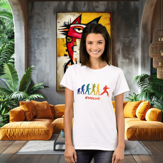 Karate-evolutie Silhouette Martial Arts-ontwerp T-shirt