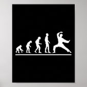 Karate Evolution Karate Chop Men Funny Karateka  Poster (Voorkant)
