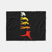 Karate Evolution Kung Fu Shotokan Gift Martial Art Fleece Deken (Voorkant (Horizontaal))