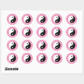 Karate-feeststickers voor een meisje ronde sticker (Vel)