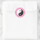 Karate-feeststickers voor een meisje ronde sticker (Tas)