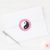 Karate-feeststickers voor een meisje ronde sticker (Envelop)
