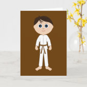 Karate feliciteert Brown Belt Kaart (Gele Bloem)
