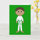 Karate feliciteert Green Belt Kaart (Gele Bloem)