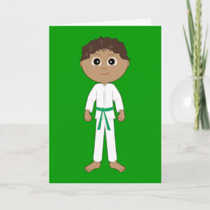 Karate feliciteert Green Belt Kaart