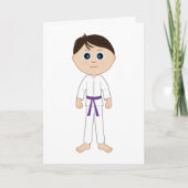 Karate feliciteert Paarse riem Kaart (Voorkant)