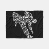 Karate Fighter And Kung Fu  Fleece Deken (Voorkant (Horizontaal))