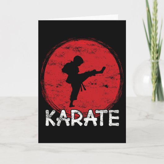 Karate Fighter Boy - Japan - Child Does Karate Kic Kaart (Voorkant)