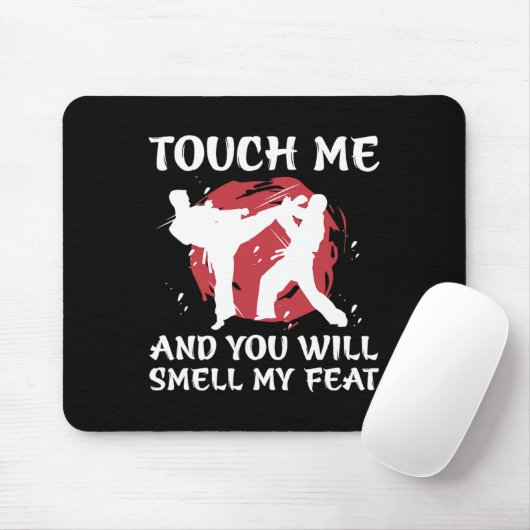 Karate Fighter Boy Youth Men Japanese Martial Arts Muismat (Met muis)