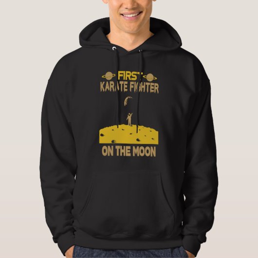 Karate Fighter On The Moon Hoodie (Voorkant)