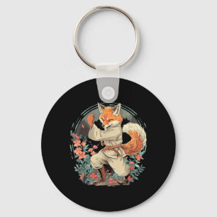 Karate Fox Motief Taekwondo Jiu-Jitsu MMA Sleutelhanger