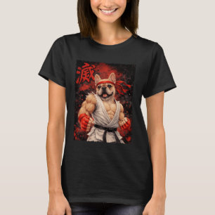 Karate Franse Bulldog Hond Vechters Franse T-shirt