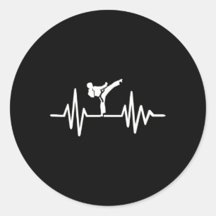 Karate Frequentie Ronde Sticker
