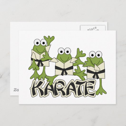 Karate Frogs Tshirts en Gifts Briefkaart (Voorkant / Achterkant)