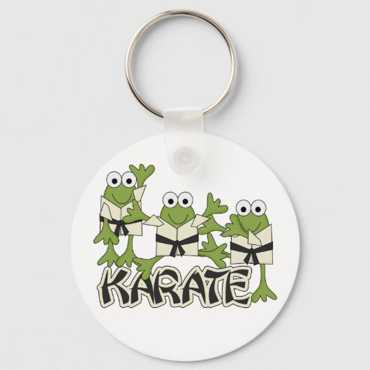 Karate Frogs Tshirts en Gifts Sleutelhanger (Voorkant)
