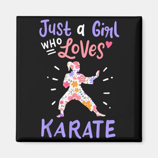 Karate Gewoon Een Meisje Dat Van Karate Houdt Cade Magneet (Voorkant)