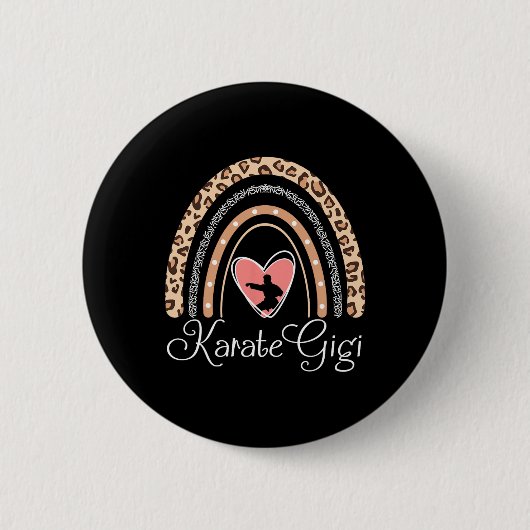 Karate Gigi Boho Regenboog Grappig Karate Gigi Ronde Button 5,7 Cm (Voorkant)