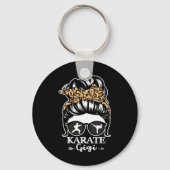 Karate Gigi Messy Bun Hair Funny Karate Fighter Gi Sleutelhanger (Voorkant)