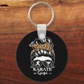 Karate Gigi Messy Bun Hair Funny Karate Fighter Gi Sleutelhanger (Voorkant)