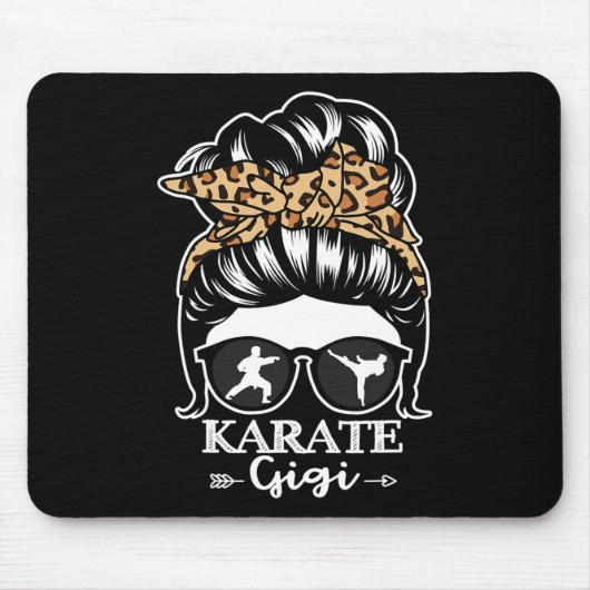Karate Gigi Rommelige Knot Haar Grappige Karate Be Muismat (Voorkant)