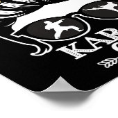 Karate Gigi Rommelige Knot Haar Grappige Karate Be Poster (Hoek)