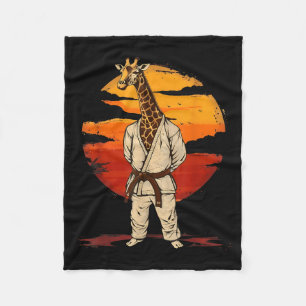 Karate Giraffe Motief Taekwondo Jiu-Jitsu Mma Fleece Deken