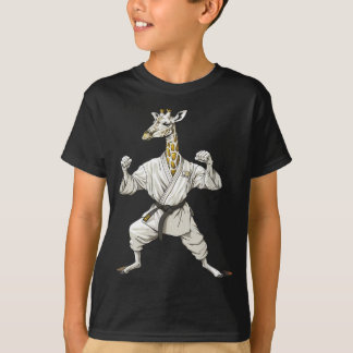 Karate-giraffe-motief Taekwondo Jiu-Jitsu MMA T-shirt
