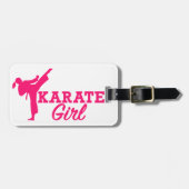 Karate girl bagagelabel (Voorkant horizontaal)