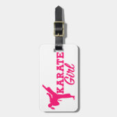 Karate girl bagagelabel (Voorkant verticaal)