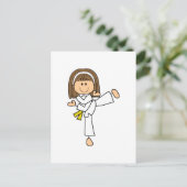 KARATE GIRL BRIEFKAART (Staand voorkant)