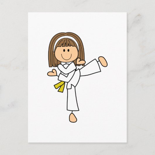 KARATE GIRL BRIEFKAART (Voorkant)