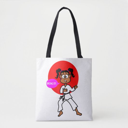 Karate Girl Canvas tas (Voorkant)