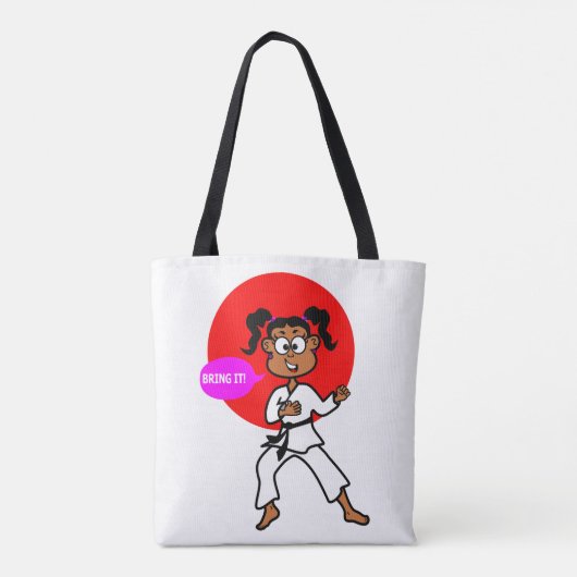 Karate Girl Canvas tas (Achterkant)