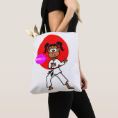 Karate Girl Canvas tas (Dichtbij)