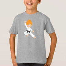 Karate Girl, Cute Girl, Oranje haar, zwarte gordel