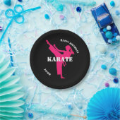 Karate Girl Happy Birthday met Bord op papier (Feest)