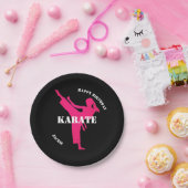 Karate Girl Happy Birthday met Bord op papier (Feest)