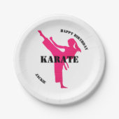 Karate Girl Happy Birthday met Bord op papier