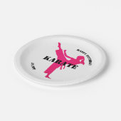 Karate Girl Happy Birthday met Bord op papier (Gekanteld)