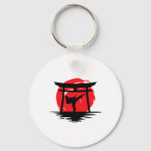 Karate Girl Japanese Gate  Sleutelhanger (Voorkant)