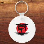 Karate Girl Japanese Gate  Sleutelhanger (Voorkant)