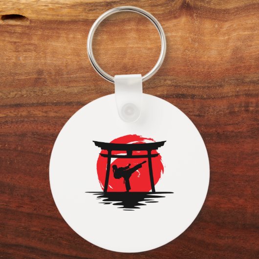 Karate Girl Japanese Gate  Sleutelhanger (Voorkant)