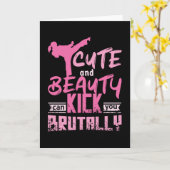 Karate Girl Kaart (Gele Bloem)