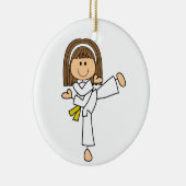 Karate Girl Keramisch Ornament (Rechts)