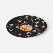 Karate Girl Kick Birthday Party Paper Bord (Gekanteld)